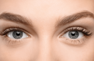 A closeup image of a womans eyes